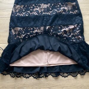 Nine West Little Black Lace Midi Dress